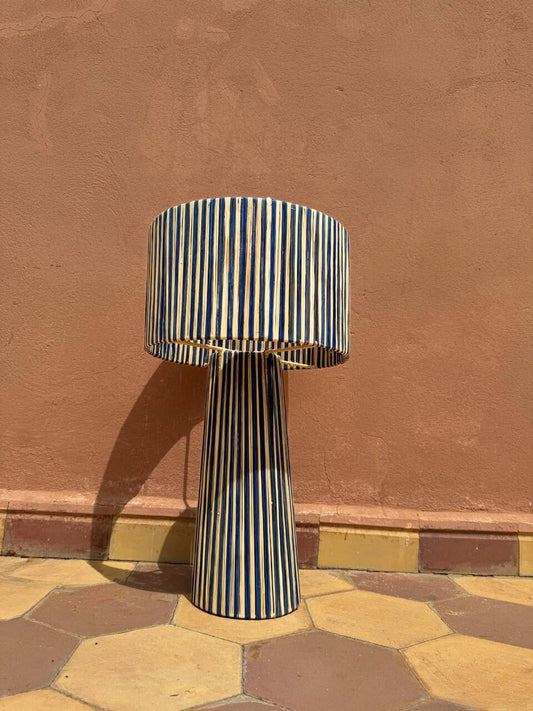 Lampe de table en raphia tissé, lampe naturelle, lampe de table tissée à la main,: 100 cm