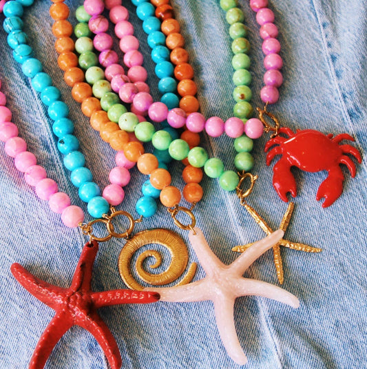 PENDENTIF ETOILE DE MER - rouge