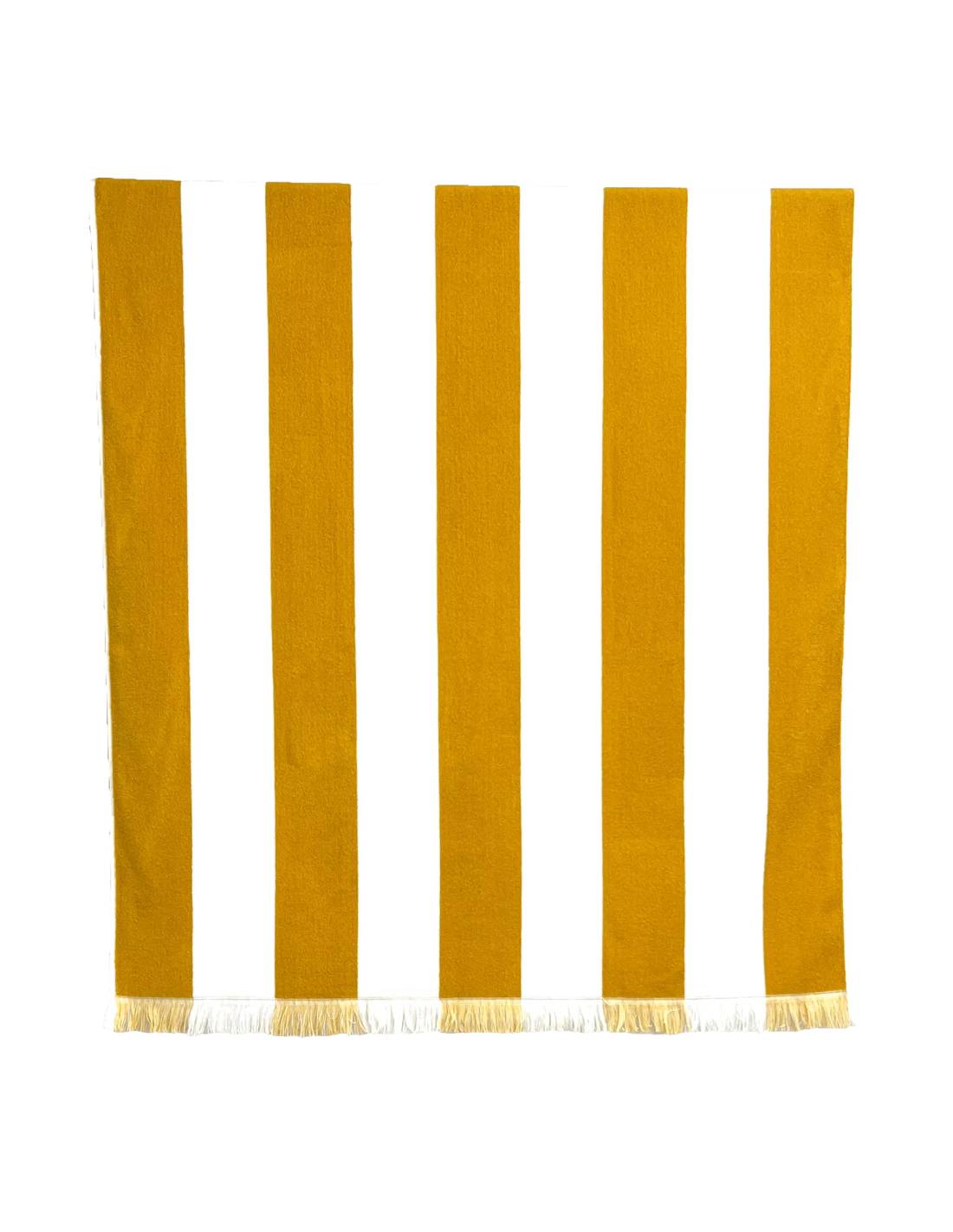 SERVIETTES DE PLAGE À RAYURES - Jaune