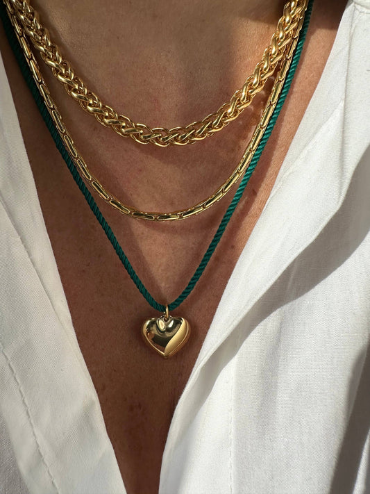COLLIER COEUR VERT