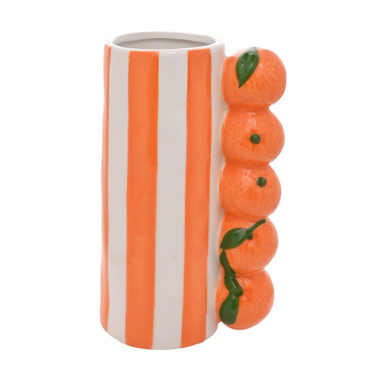 VASE RAYÉ - Orange