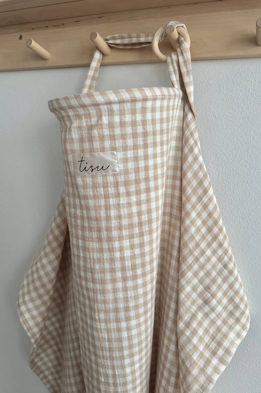 Housse d'allaitement TISU, Vichy beige