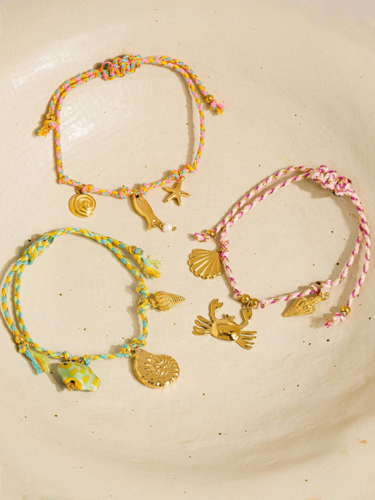 Bracelet Charm Corde d'Été Menton18K Or Non-Ternissant