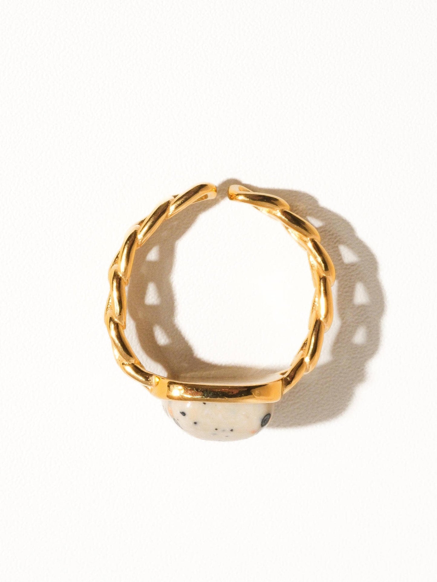 BAGUE EN PIERRE PRECIEUSE - Beig