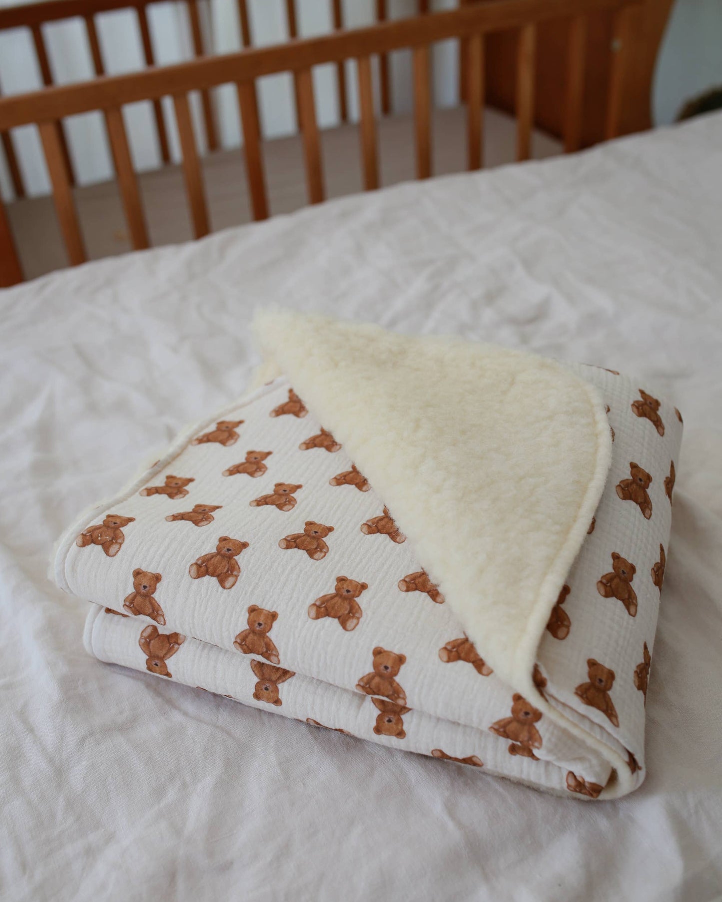 PLAID EN LAINE OURSON