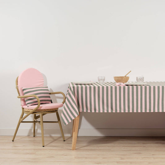 NAPPE Hydrofuge - Rayures roses et vertes