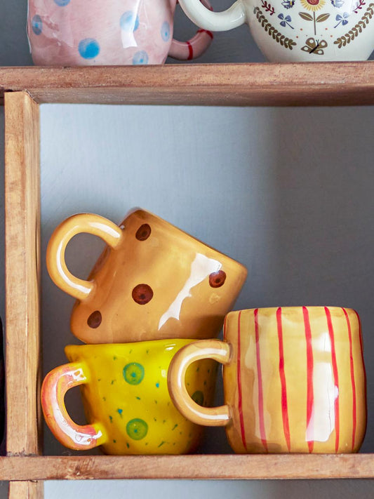 TASSE EN GRÈS - Jaune/vert