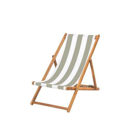 CHILIENNE bois clair + HOUSSE rayée beige