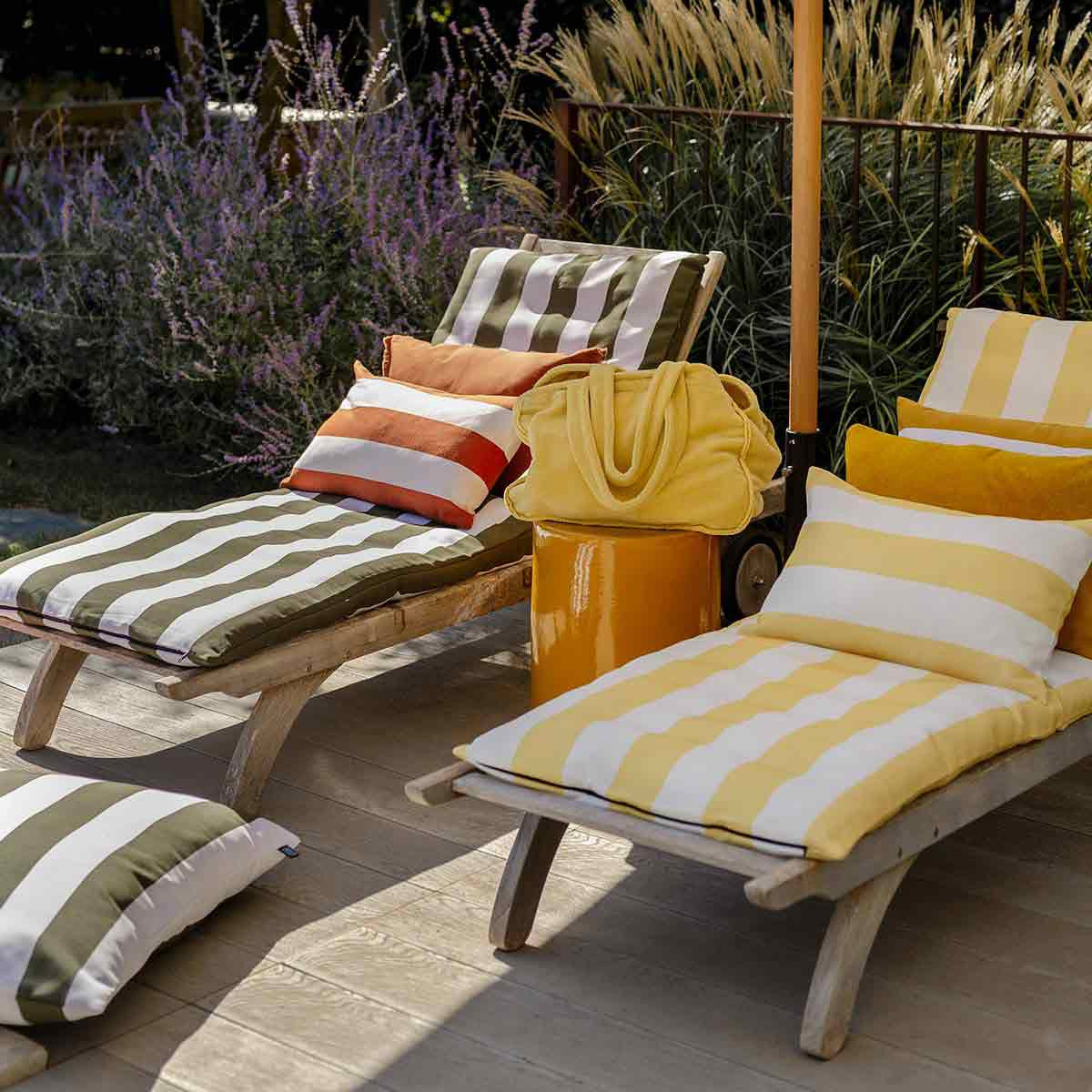 HOUSSE BAIN DE SOLEIL - RAYURES