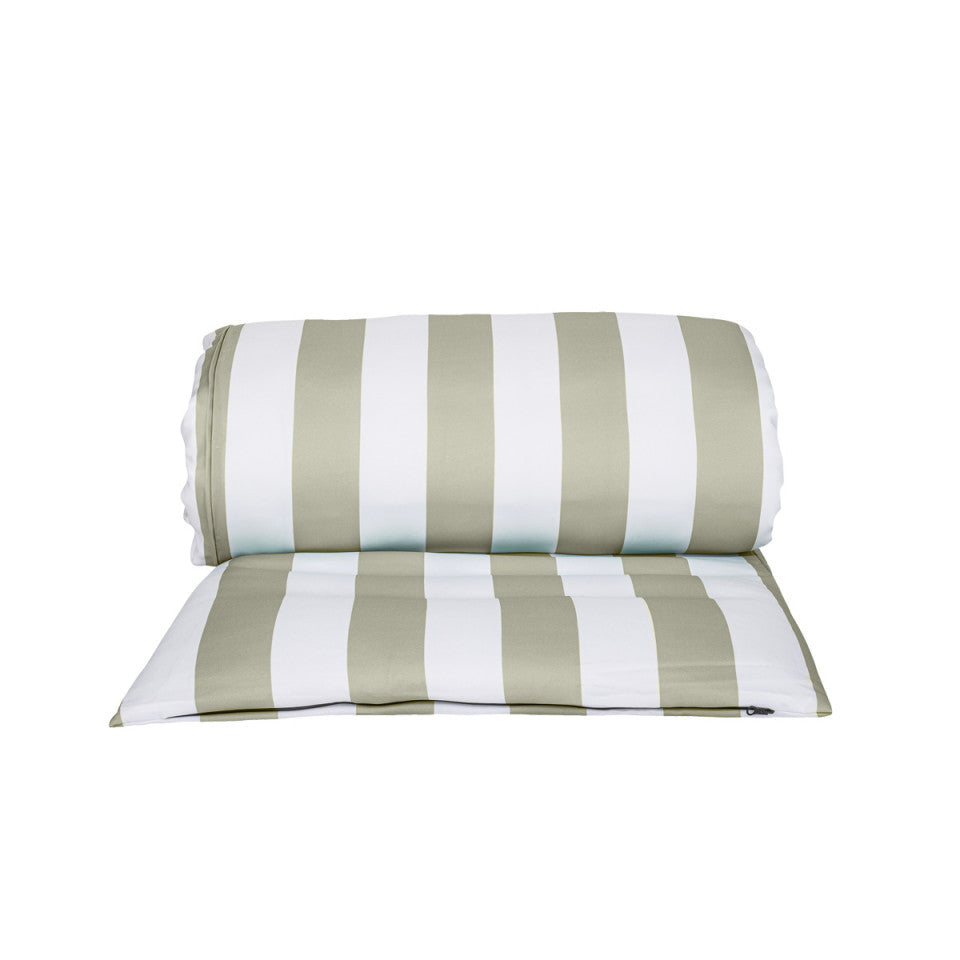 HOUSSE BAIN DE SOLEIL - Rayée beige