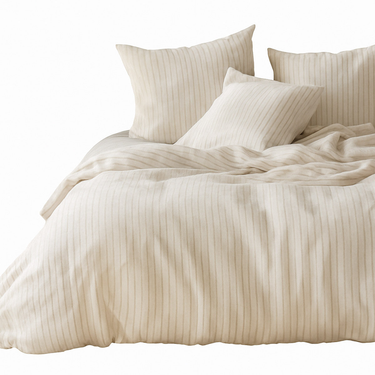 HOUSSE DE COUETTE RAYÉE - Beige