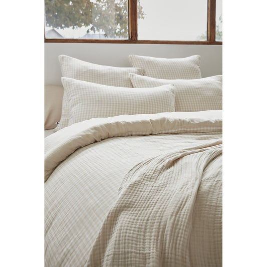 HOUSSE DE COUETTE VICHY - Beige