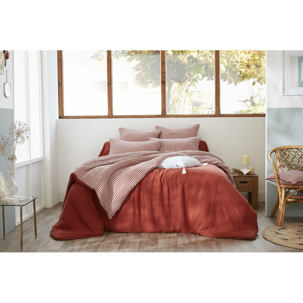 HOUSSE DE COUETTE VICHY - Rouge
