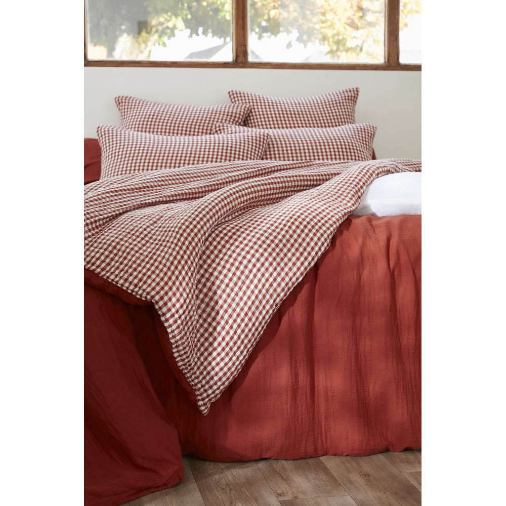 HOUSSE DE COUETTE VICHY - Rouge