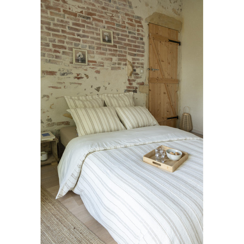 HOUSSE DE COUETTE - Coton texturé