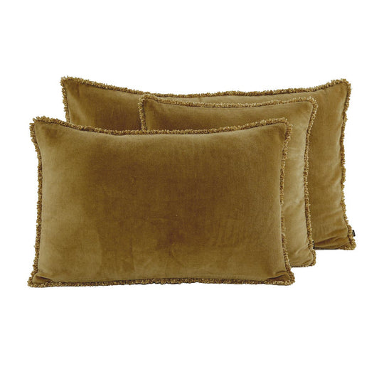 HOUSSE COUSSIN VELOURS FRANGÉ
