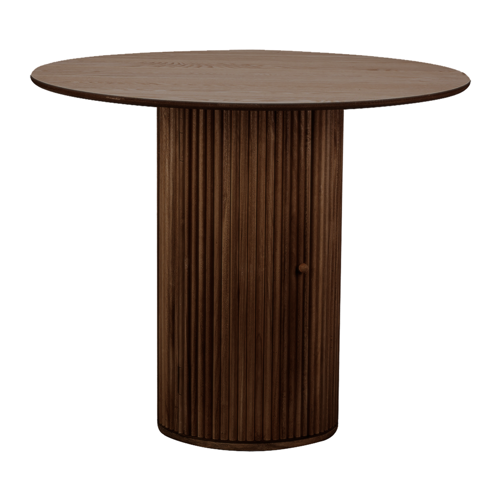 TABLE RONDE EN BOIS AVEC RANGEMENT - D 90 cm