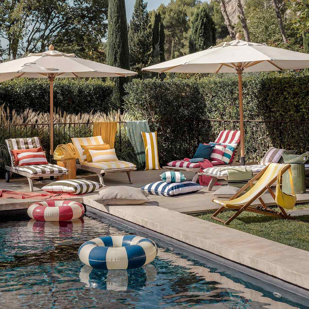 HOUSSE BAIN DE SOLEIL - RAYURES