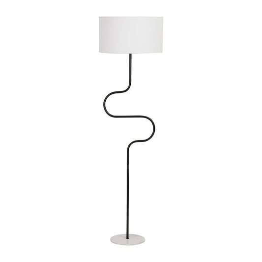 LAMPADAIRE NOIR AVEC PIED EN MARBRE