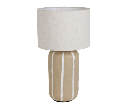 LAMPE EN CÉRAMIQUE ET LIN