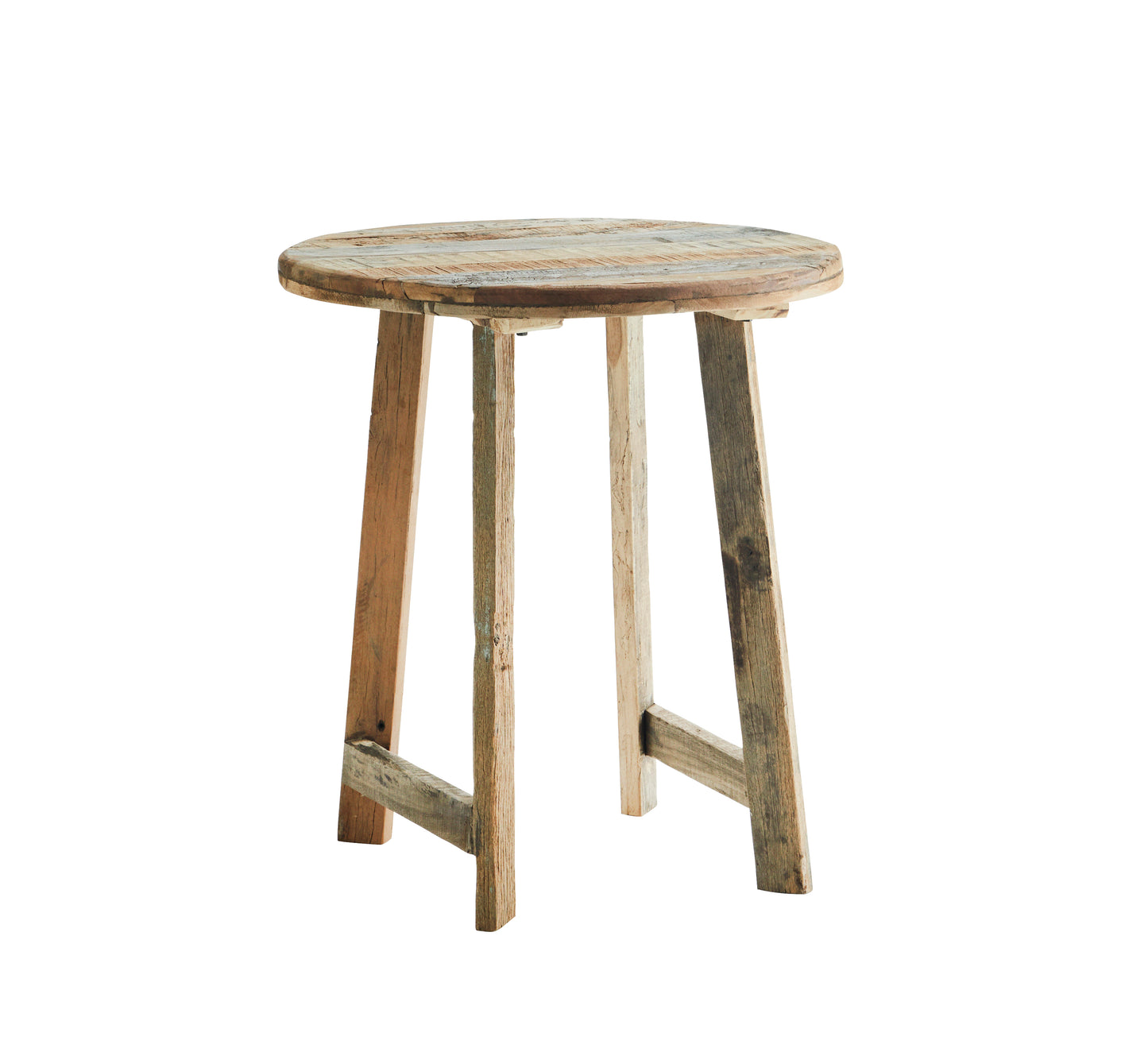 TABLE RONDE EN BOIS RECYCLÉ - 2 PERSONNES