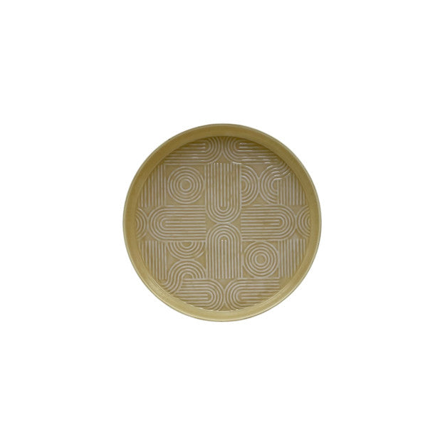 PLATEAU EN MÉTAL - Beige