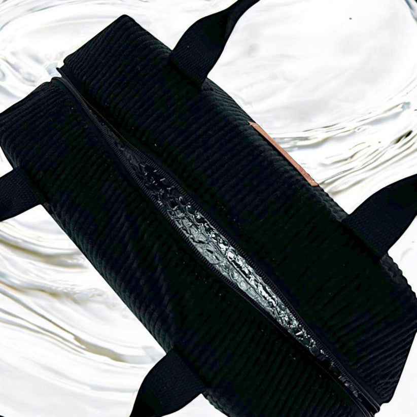 SAC ISOTHERME VELOURS CÔTELÉ - NOIR