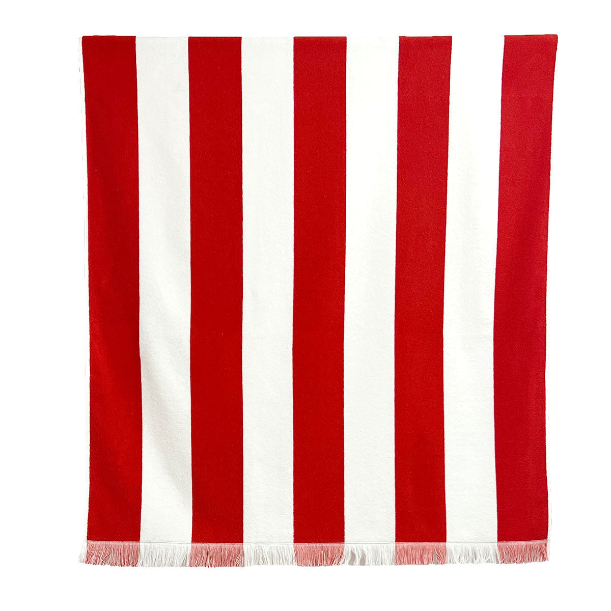 SERVIETTES DE PLAGE À RAYURES - rouge
