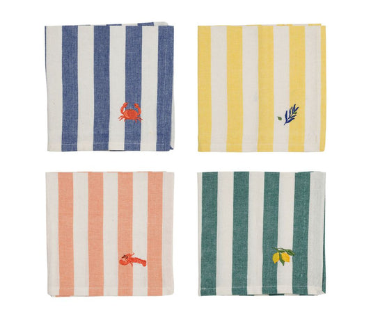 LOT 4 SERVIETTES - Coton