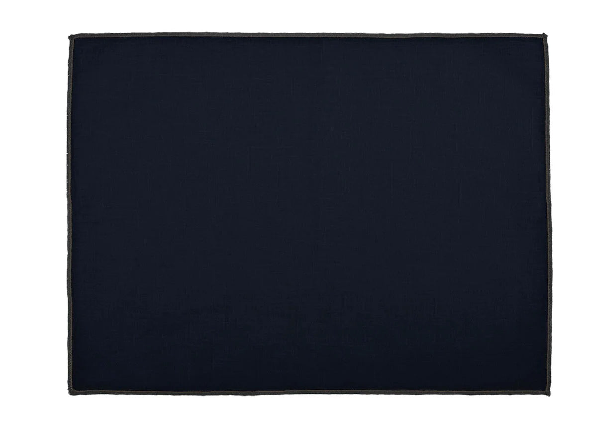 SET DE TABLE EN LIN - Bleu marine