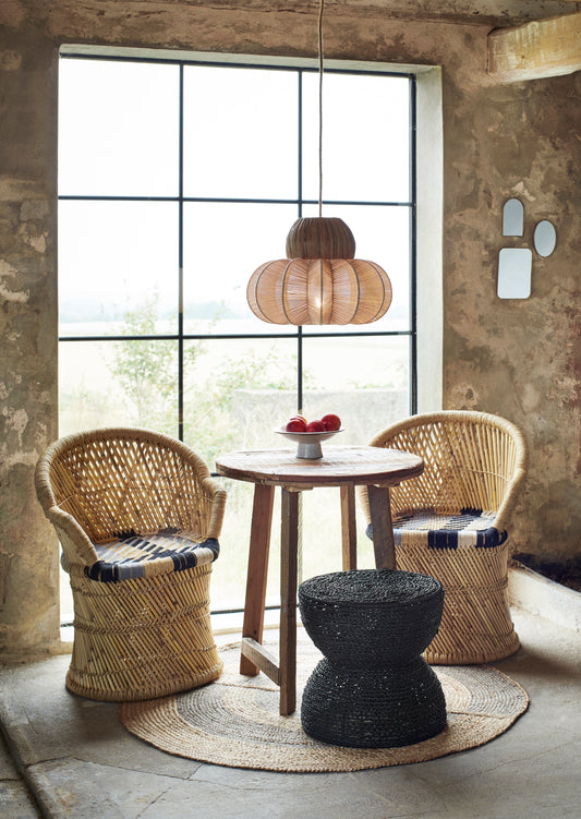 SUSPENSION COTON ET ROTIN