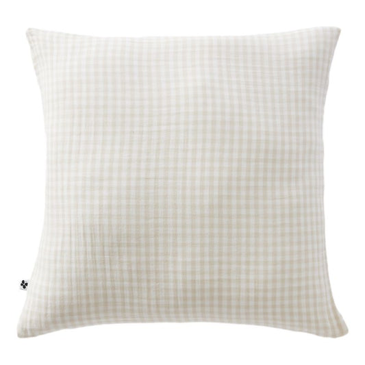 TAIE D'OREILLER - VICHY BEIGE