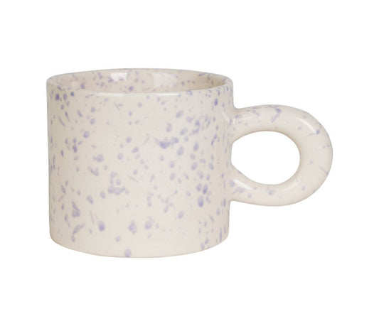 TASSE EN GRÈS - TACHES VIOLETTES