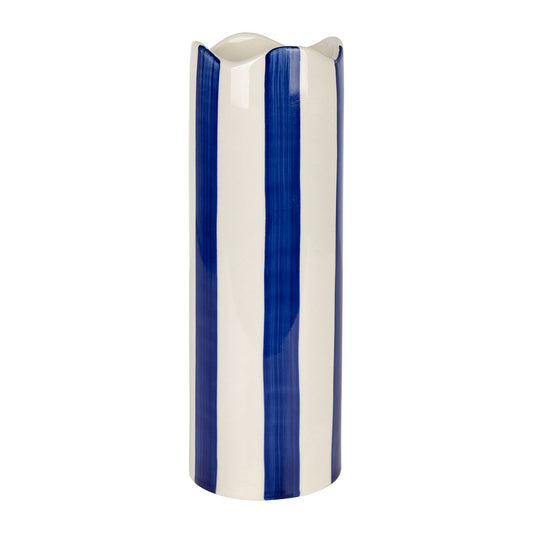 VASE HAUT RAYURES BLEU