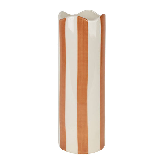 VASE HAUT RAYURE ORANGE