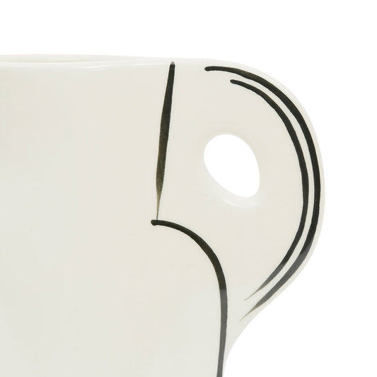 PICHET BLANC LISERÉ NOIR